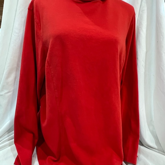 Coldwater Creek Red Turtleneck top 2XL Soft - Picture 2 of 10